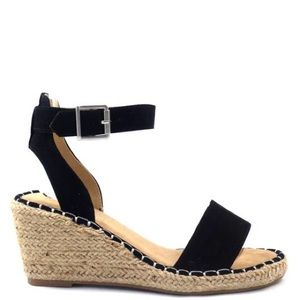 Open Toe Espadrille Wedge Shoes